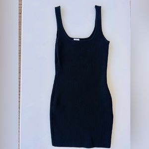 Princess Polly Ribbed Black Bodycon Midi Dress